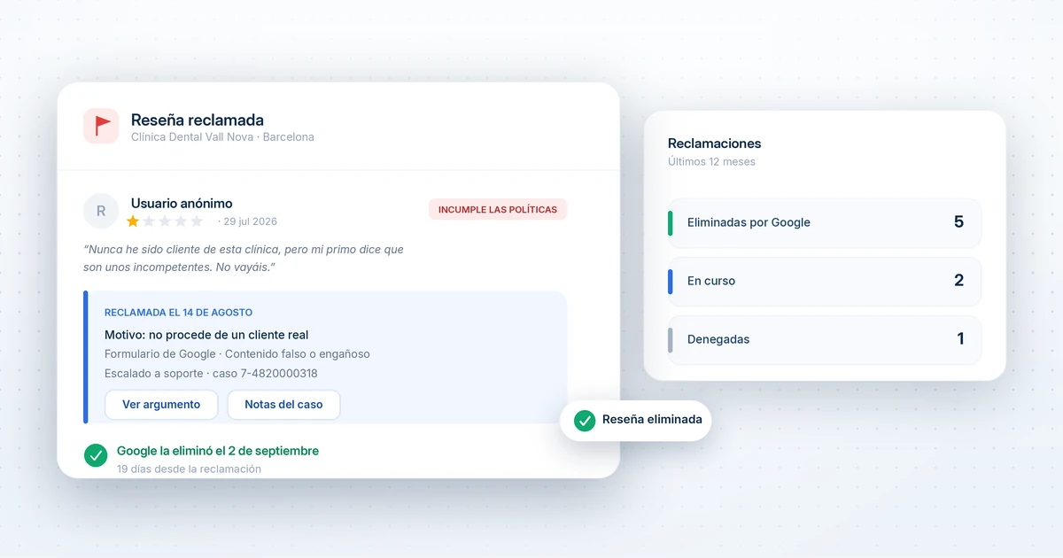 como reclamar reseñas en google